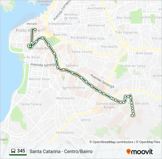 345 Bus Line Map