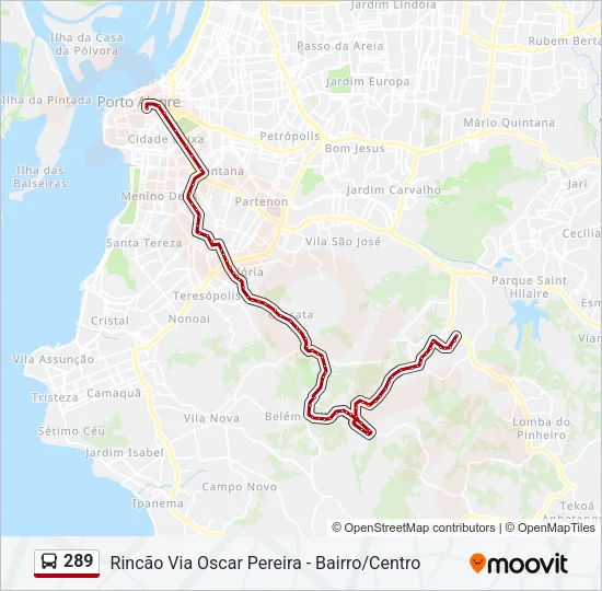 289 Bus Line Map