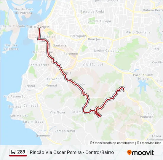 289 Bus Line Map