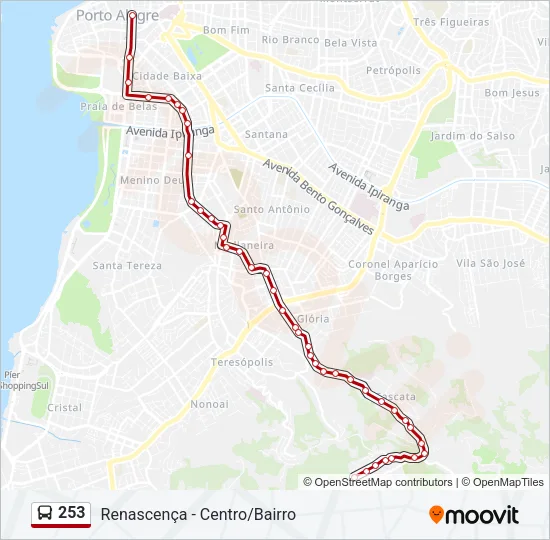 253 Bus Line Map