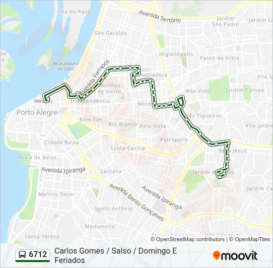 6712 Bus Line Map