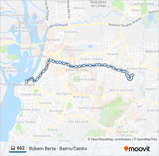 Mapa de 662 de autobús