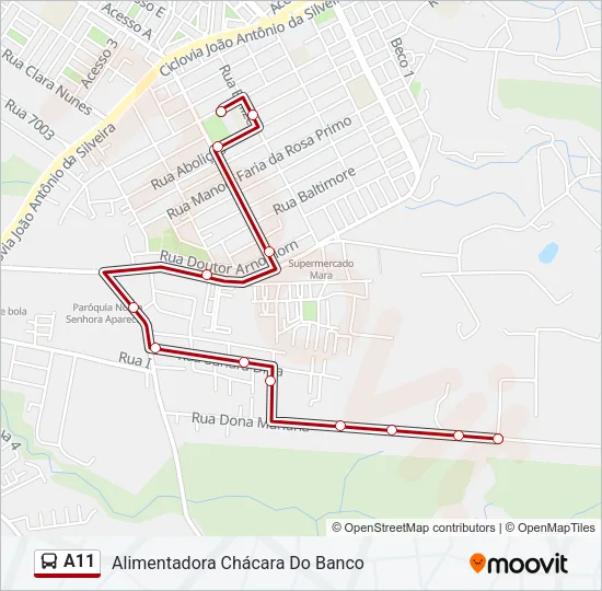 A11 Bus Line Map