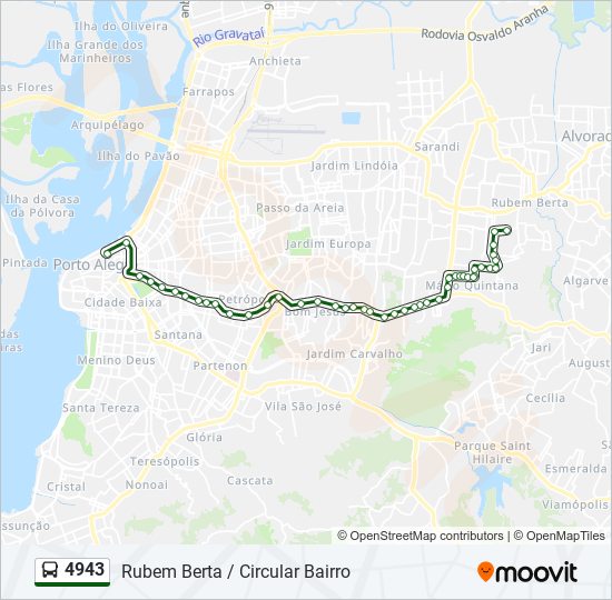 4943 bus Line Map