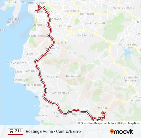 211 Bus Line Map