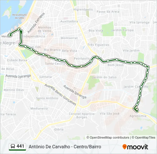 441 Bus Line Map
