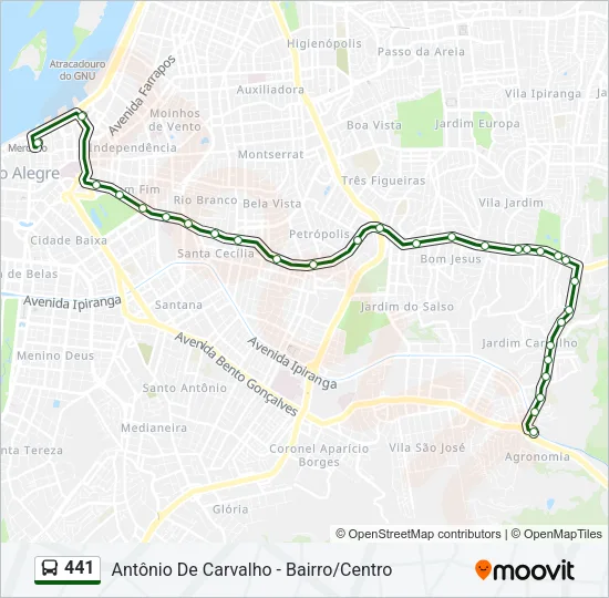441 Bus Line Map
