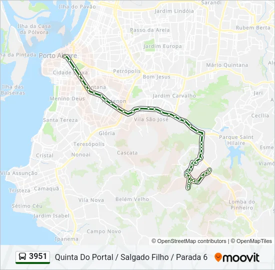 3951 Bus Line Map
