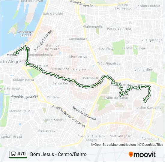 470 Bus Line Map