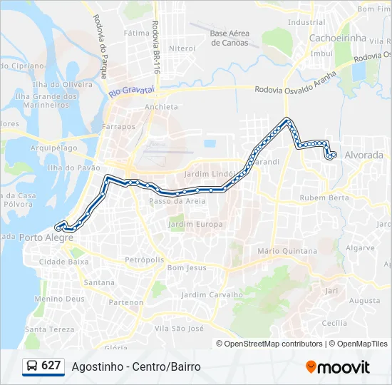 627 Bus Line Map