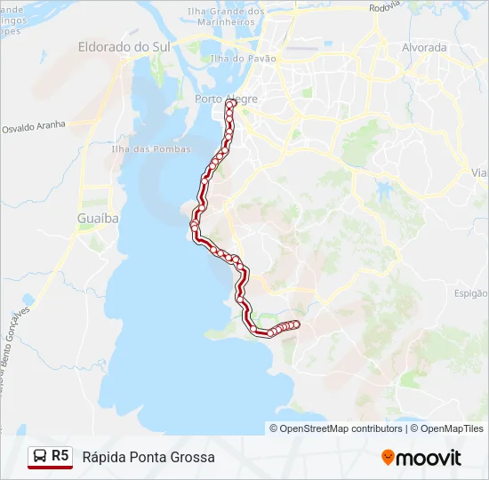 R5 Bus Line Map