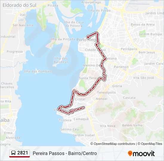 2821 Bus Line Map