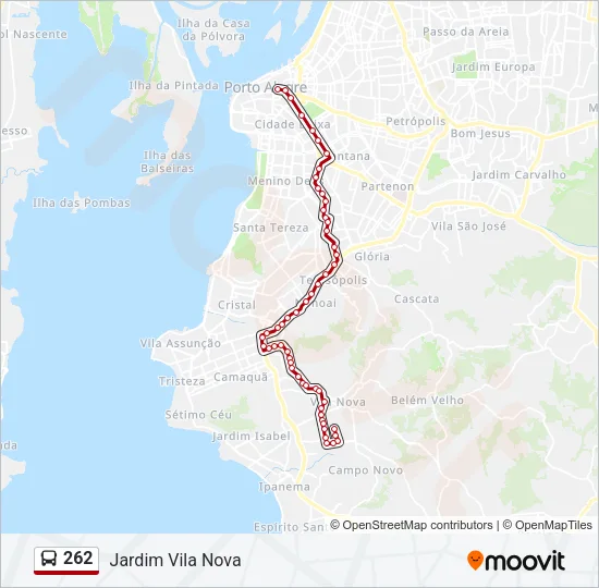 262 Bus Line Map