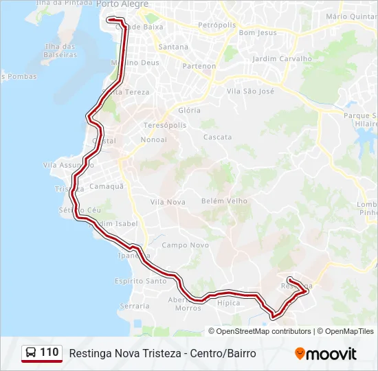 110 Bus Line Map