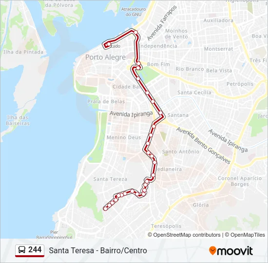 244 Bus Line Map