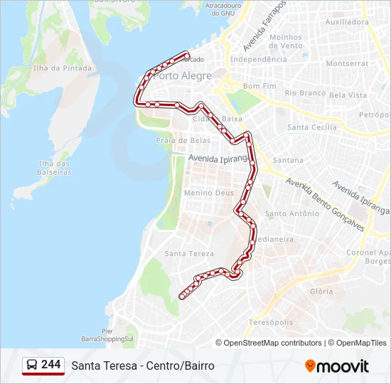 244 Bus Line Map
