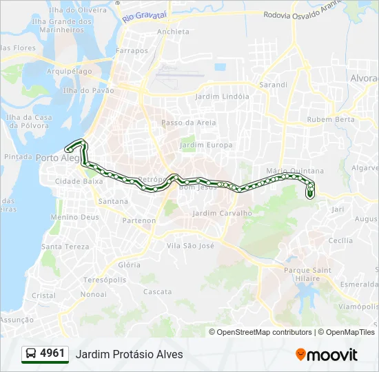 4961 Bus Line Map