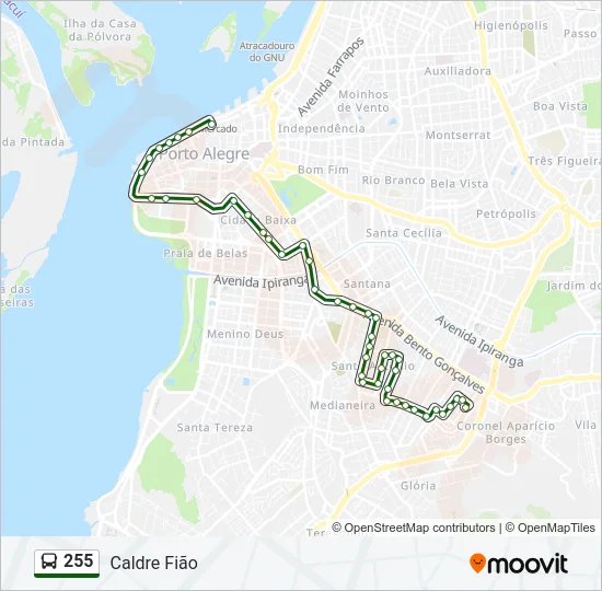 255 Bus Line Map