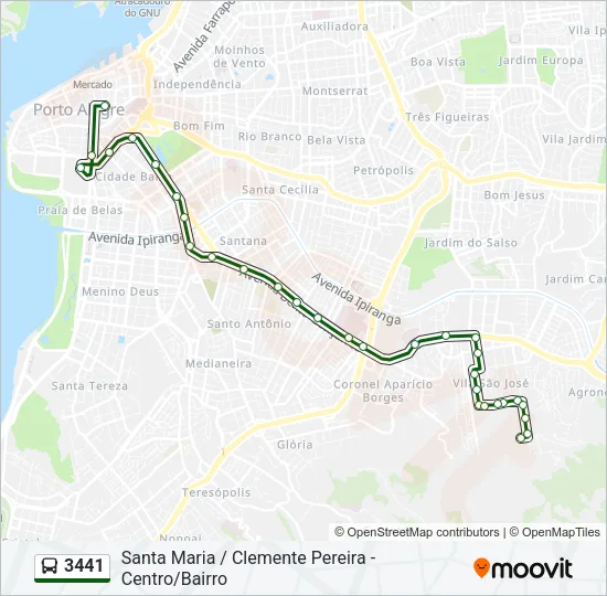 3441 Bus Line Map