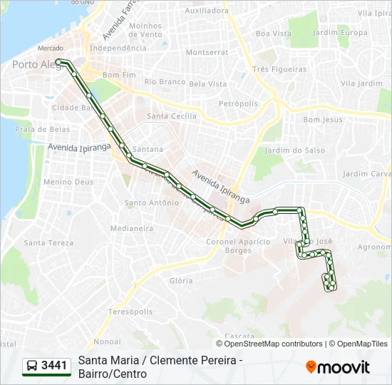 3441 Bus Line Map