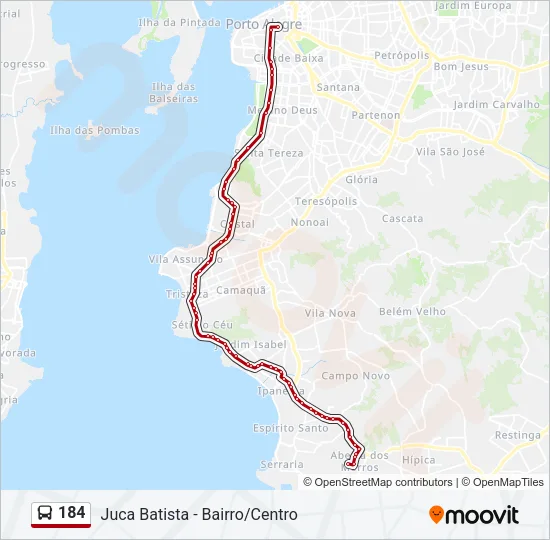 184 Bus Line Map