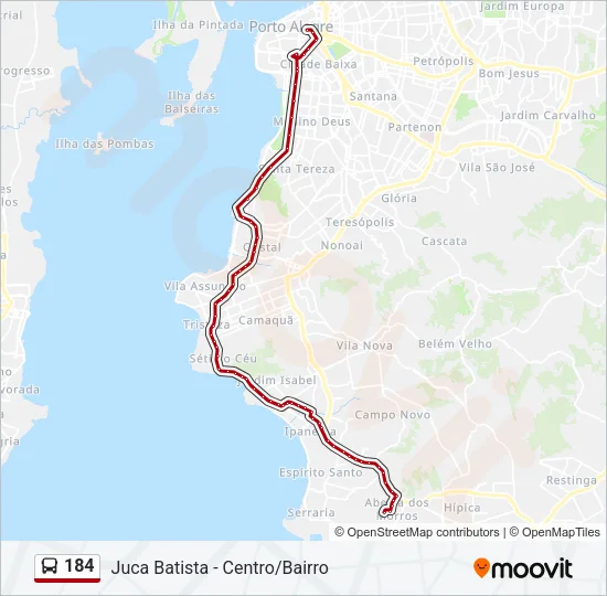 184 Bus Line Map
