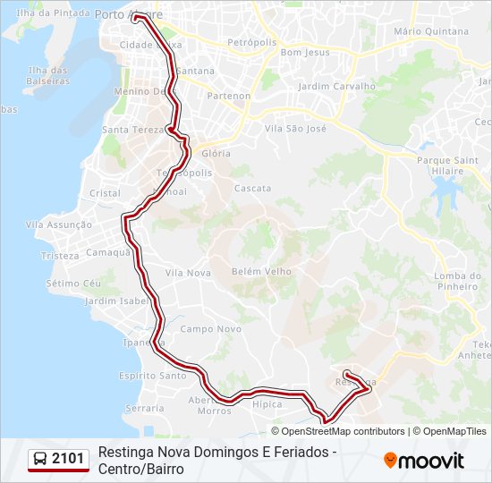 Mapa de 2101 de autobús