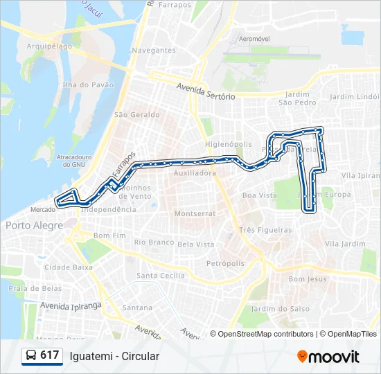 617 Bus Line Map
