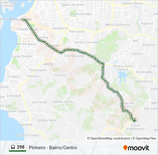 398 Bus Line Map