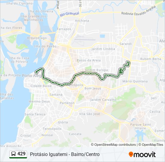 429 bus Line Map