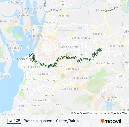 429 Bus Line Map