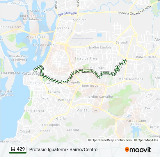 429 Bus Line Map