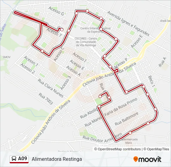 A09 Bus Line Map