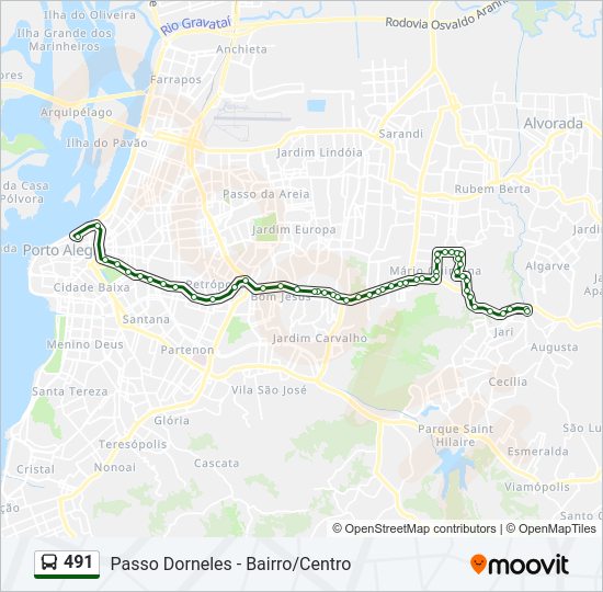 491 bus Line Map