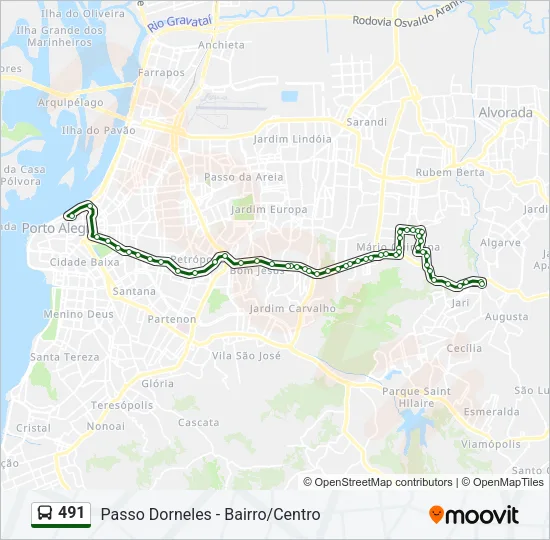 491 Bus Line Map