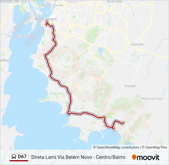 D67 Bus Line Map