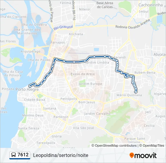 7612 Bus Line Map