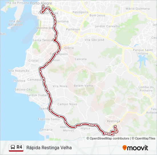 R4 Bus Line Map