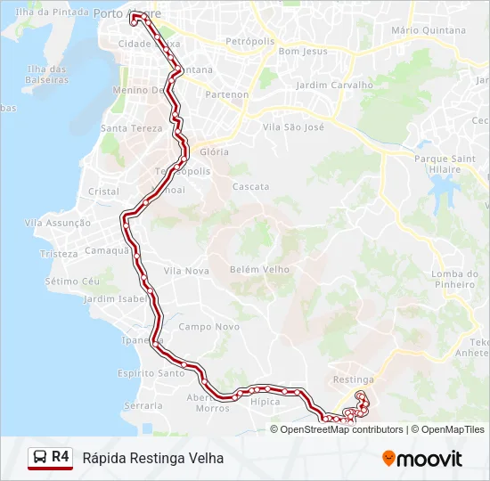 R4 Bus Line Map