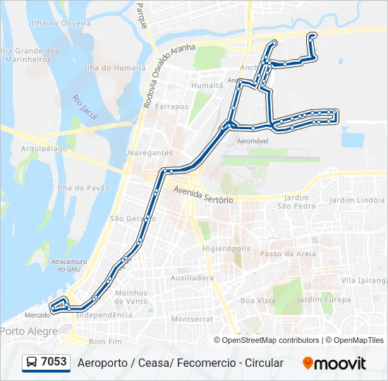 7053 Bus Line Map
