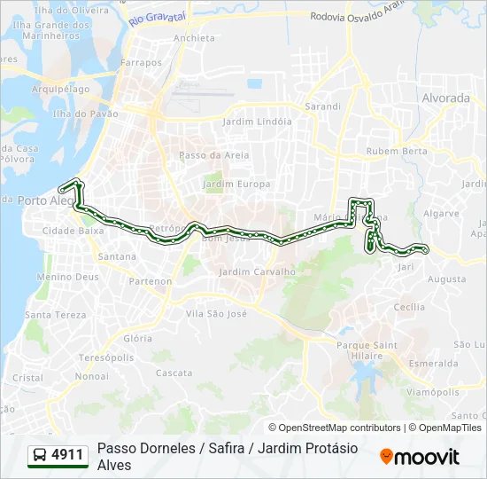4911 Bus Line Map