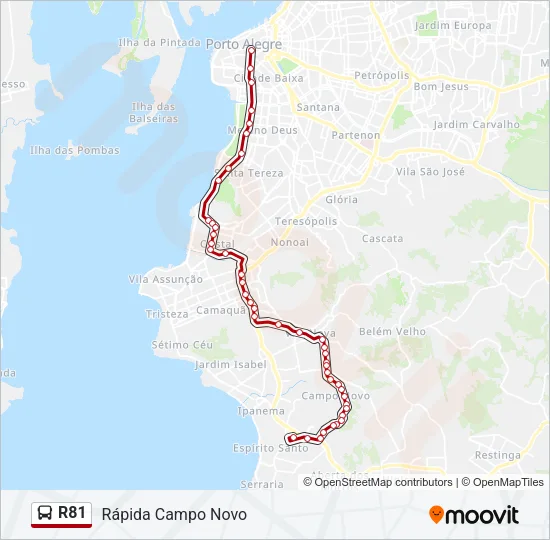R81 Bus Line Map