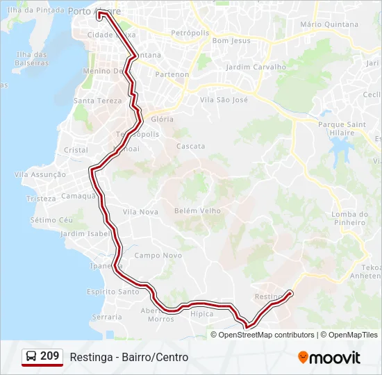 209 Bus Line Map