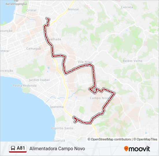A81 Bus Line Map