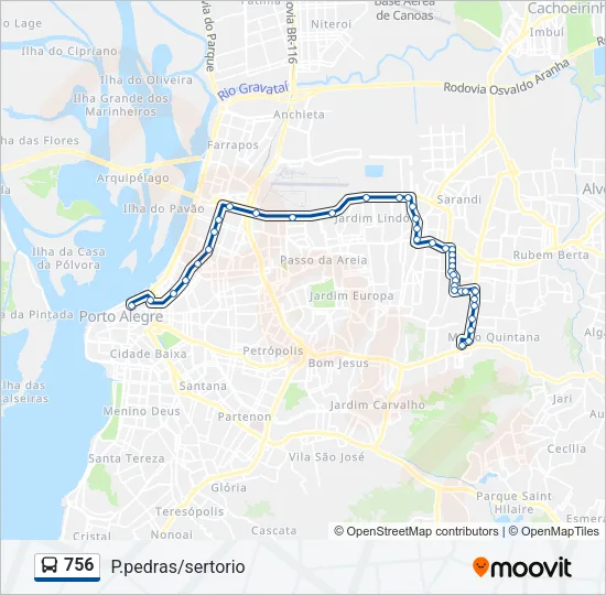 756 Bus Line Map
