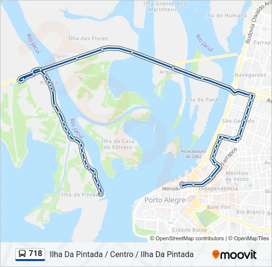 718 Bus Line Map