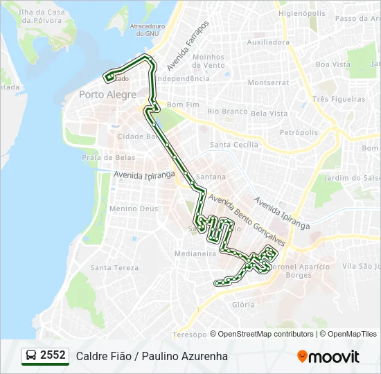 2552 Bus Line Map