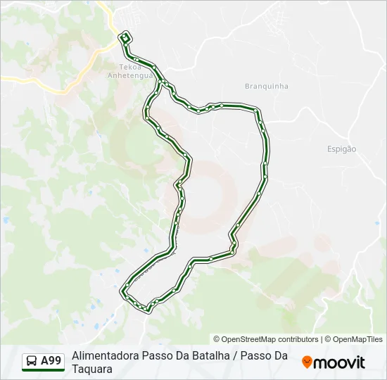 A99 Bus Line Map