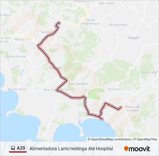 A20 bus Line Map