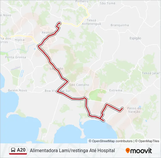 A20 Bus Line Map